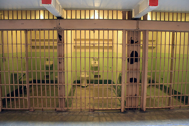 Cells of the prison on Alcatraz Island, San Francisco Bay, USA