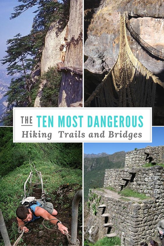 Top 10 Most Most Dangerous Hiking Trails and Bridges