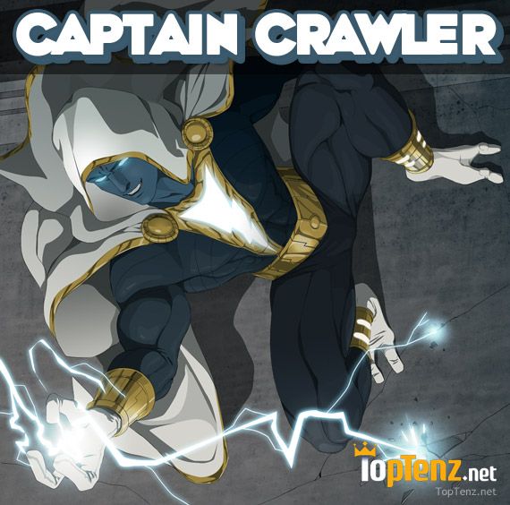 Captain Marvel (Shazam) and Nightcrawler mashup as Captain Crawler