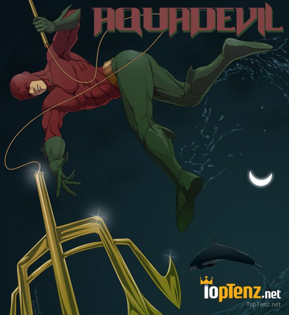 Daredevil and Aquaman mashup as Aquadevil