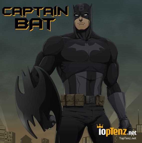 Captain America and Batman Mashup as Captain Batman