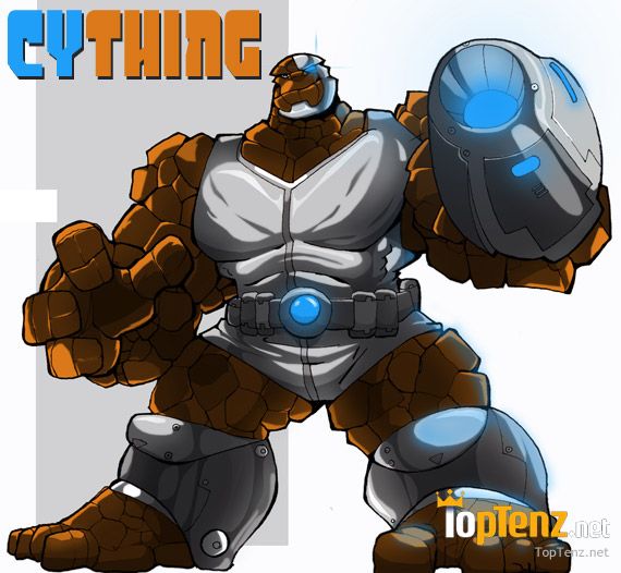 The Thing and Cyborg mashup as CyThing