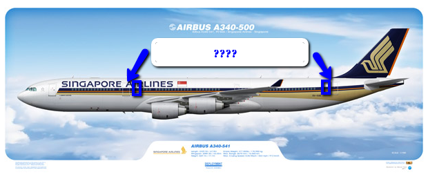 The Singapore Airlines A340-500 has] a discreet locker next to one of the plane's exit doors which is long enough to store an average-sized body, with special straps to prevent any movement during a bumpy landing. 