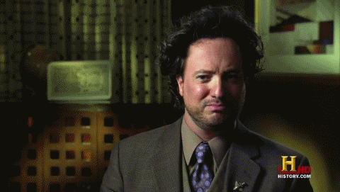 Giorgio A. Tsoukalos’s unworldly appearance and predictable resort to aliens in explaining various mysteries of 