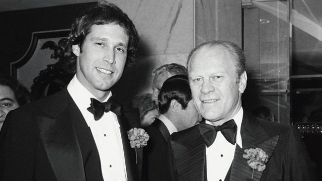 Chevy chase as gerald ford christmas