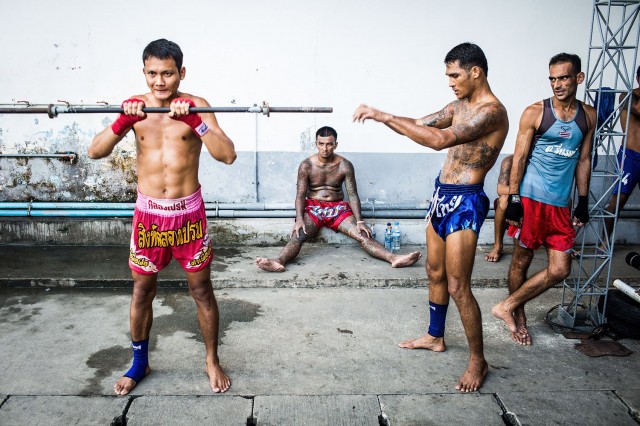Photographs from Klong Prem prison's Muay Thai program in Bangkok, Thailand.