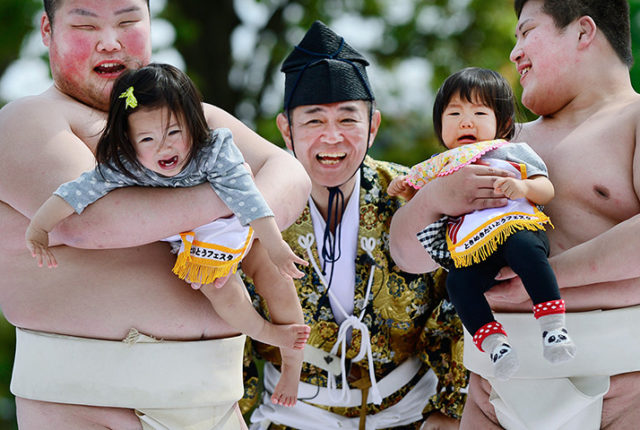 Nakizumo Crying Baby Festival in Tokyo