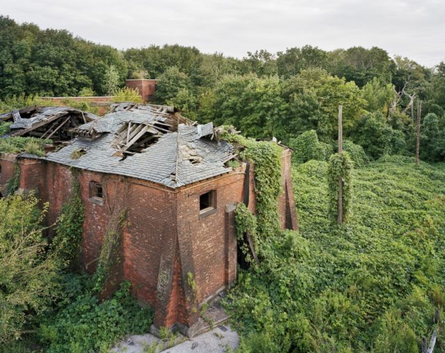 Coalhouse from Morgue Roof, North Brother Island, New York
